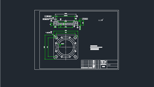 CAD机械图纸轴承与支座类针刺机底座