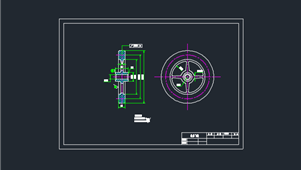 CAD机械图纸带轮与凸轮类轮形飞轮