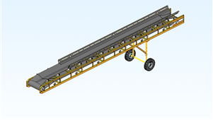 倾斜皮带运输机solidworks非标模型