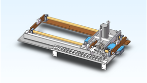 往返滑动的定位机构solidworks非标模型