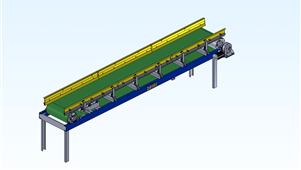 皮带输送线solidworks非标模型